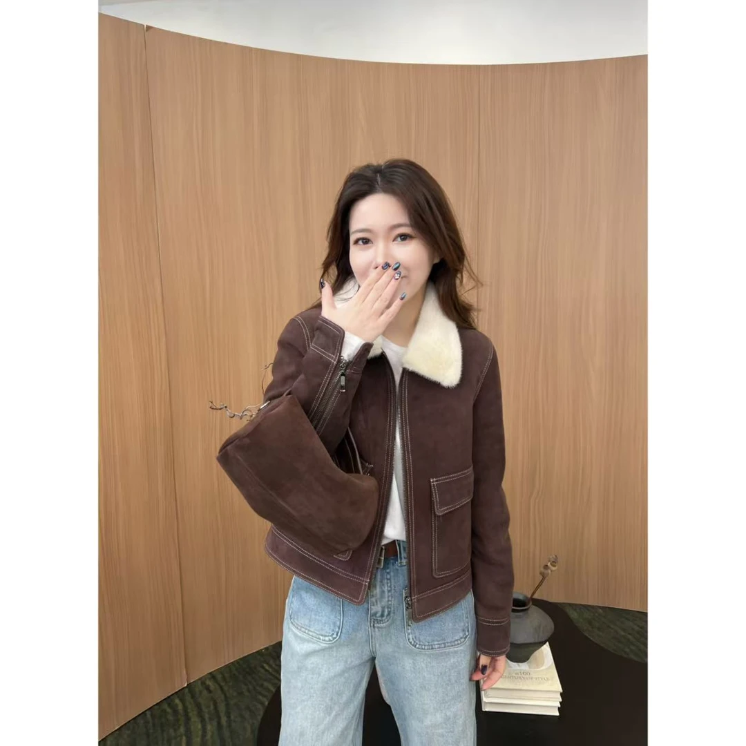 【JY景】MMLi CLOTHES新款设计师绵羊皮外套mm99150B
