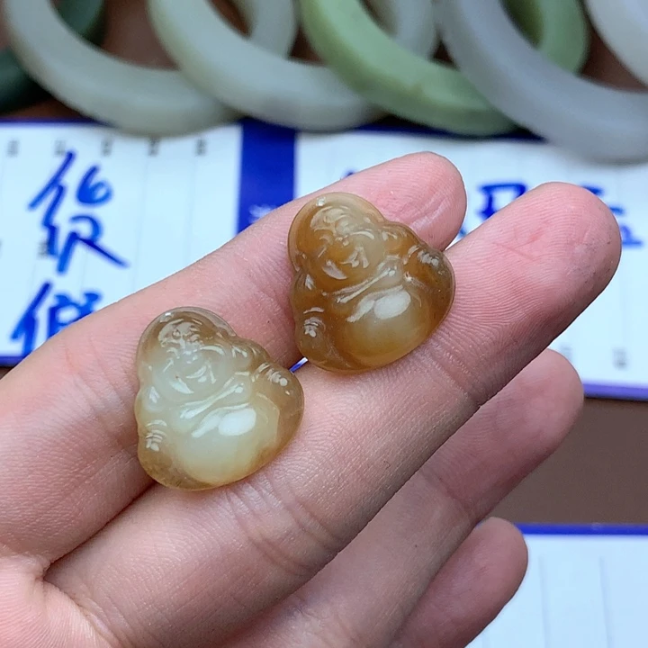 和田玉珠宝半成品未镶嵌丫**儿