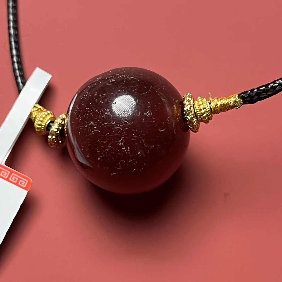 清代 高油玛瑙锁骨链 圆珠 9014