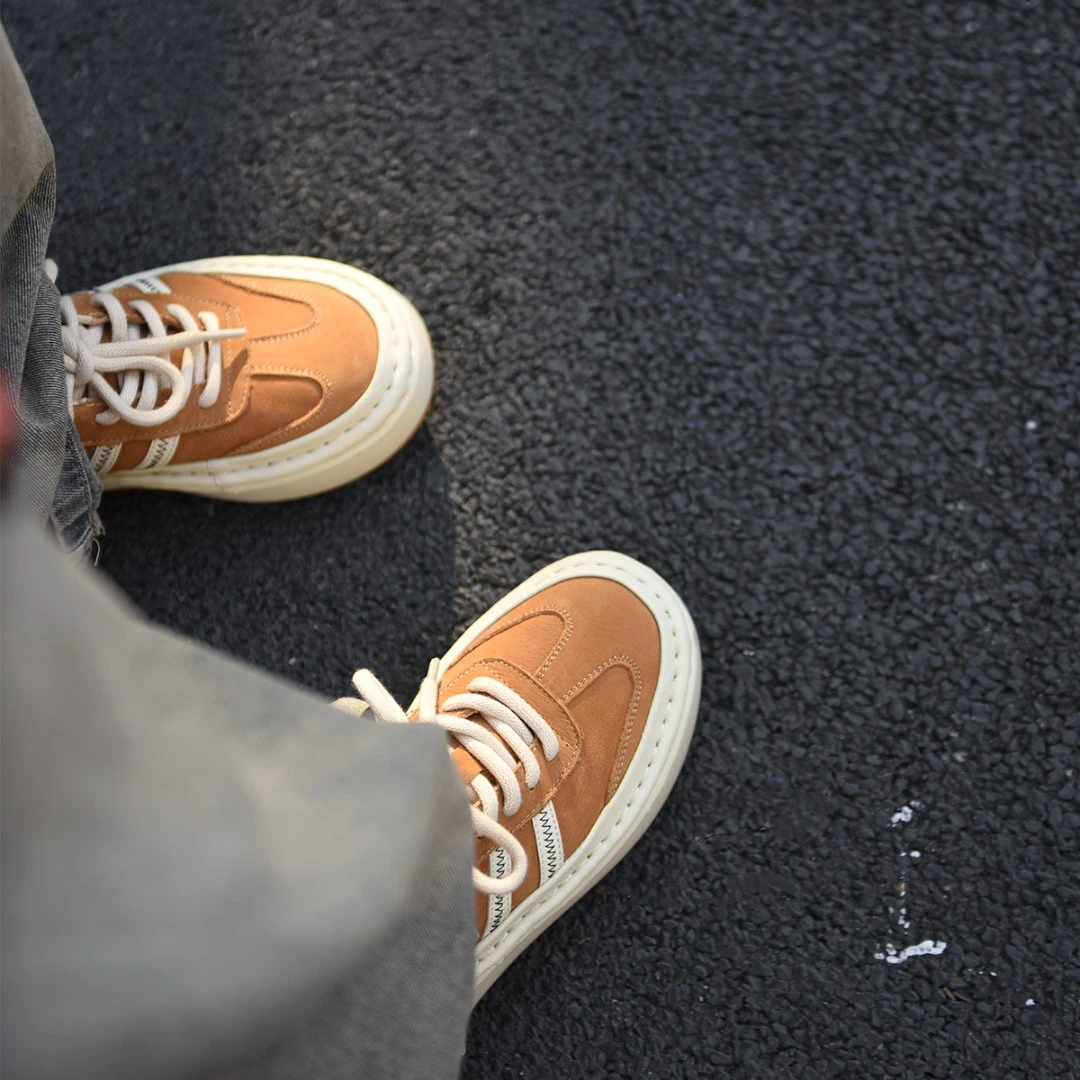 Artmu阿木真皮厚底德训鞋运动鞋女款系带学生鞋子新款爆款2605-3