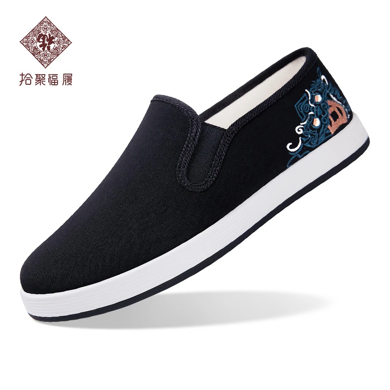 拾聚2025春季爆款一脚蹬男鞋老北京布鞋男中老年爸爸鞋休闲鞋男鞋