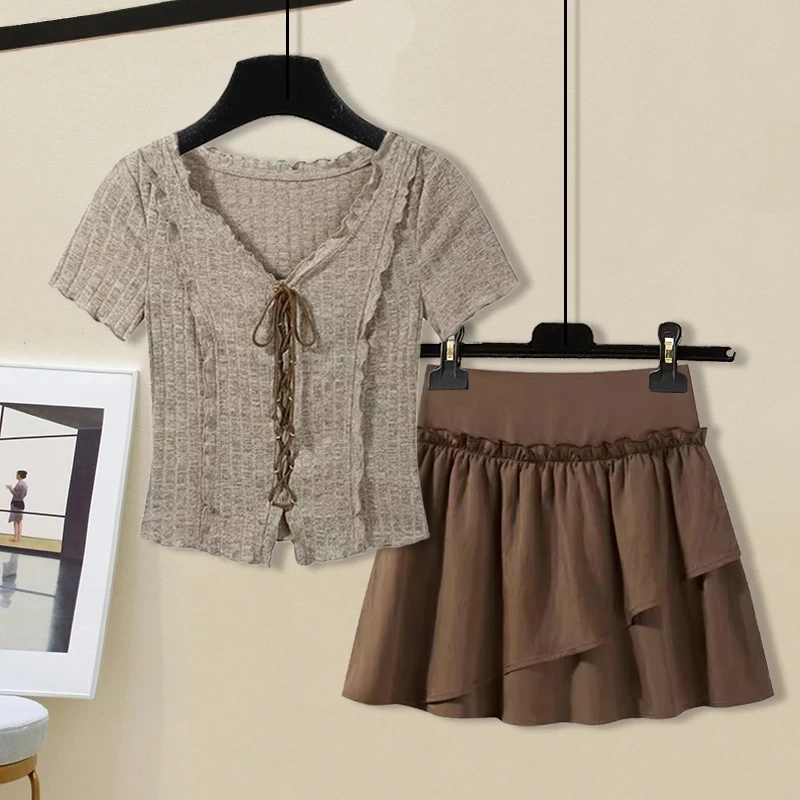 修身显瘦甜美风格衣服女款上衣2026夏新款时尚休闲百搭高级感体恤