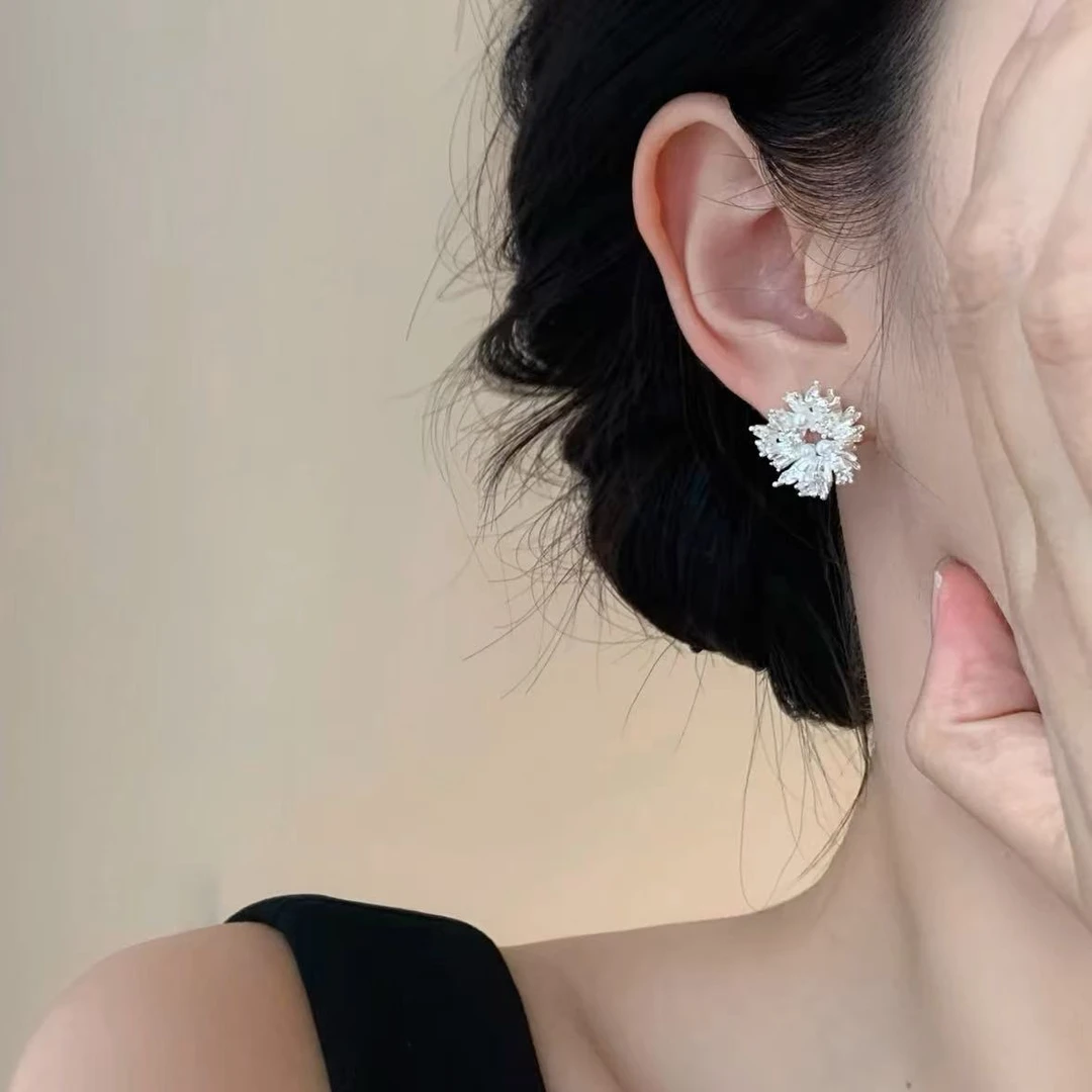 合金锆石耳饰 C-467烟花耳钉设计感小众个性简约百搭气质时尚8266
