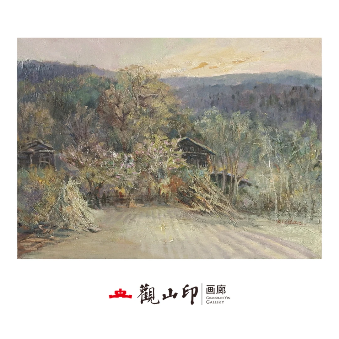 XD原创手绘风景油画50x70cm丛林作品1210