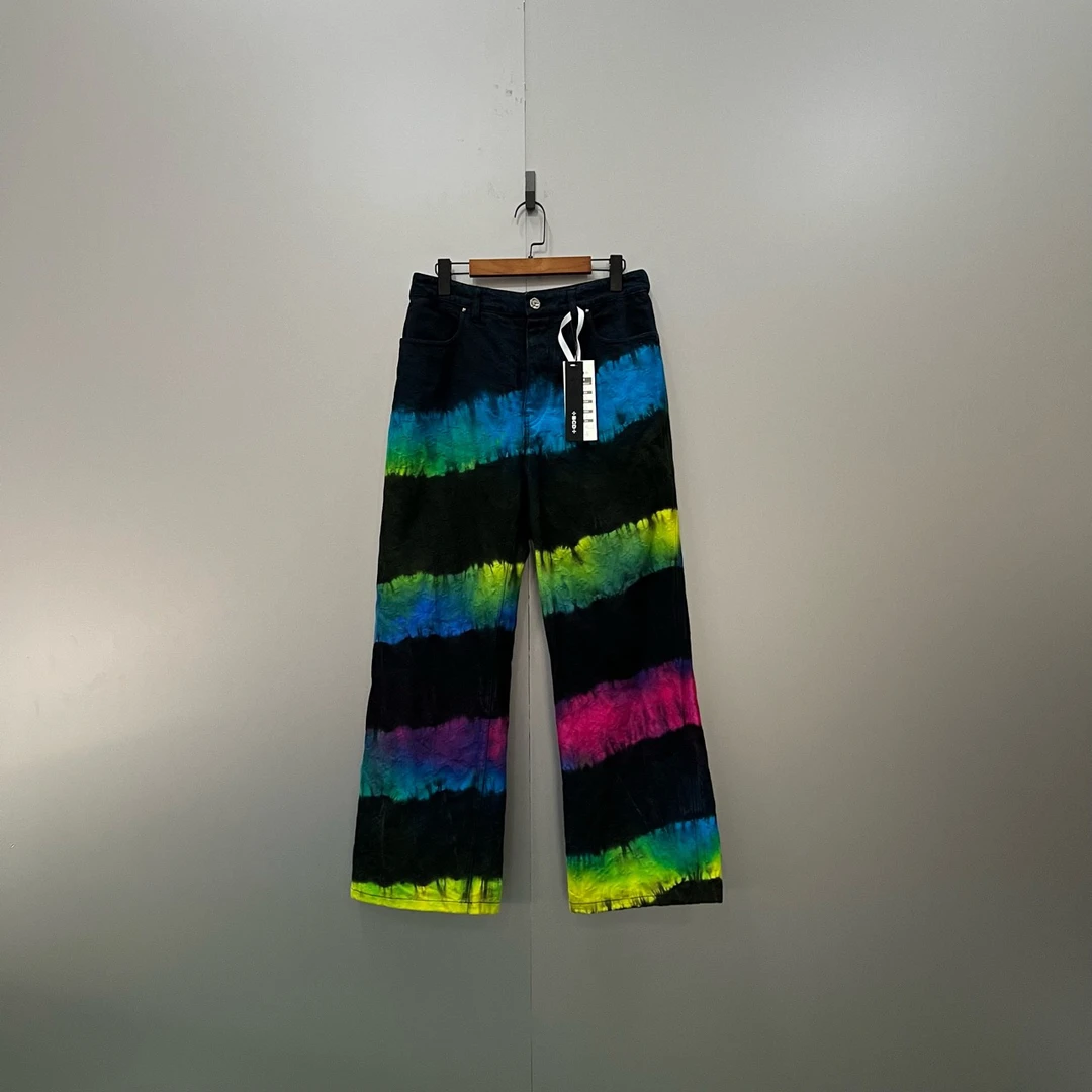 99新 LouisVuitton/路易威登 lv 条纹油画扎染长裤 31码/98新