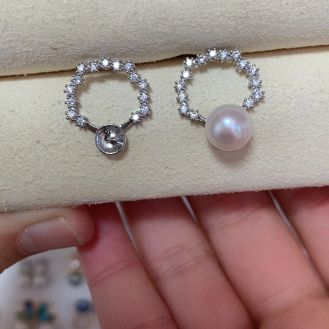 淡水珍珠耳饰合金