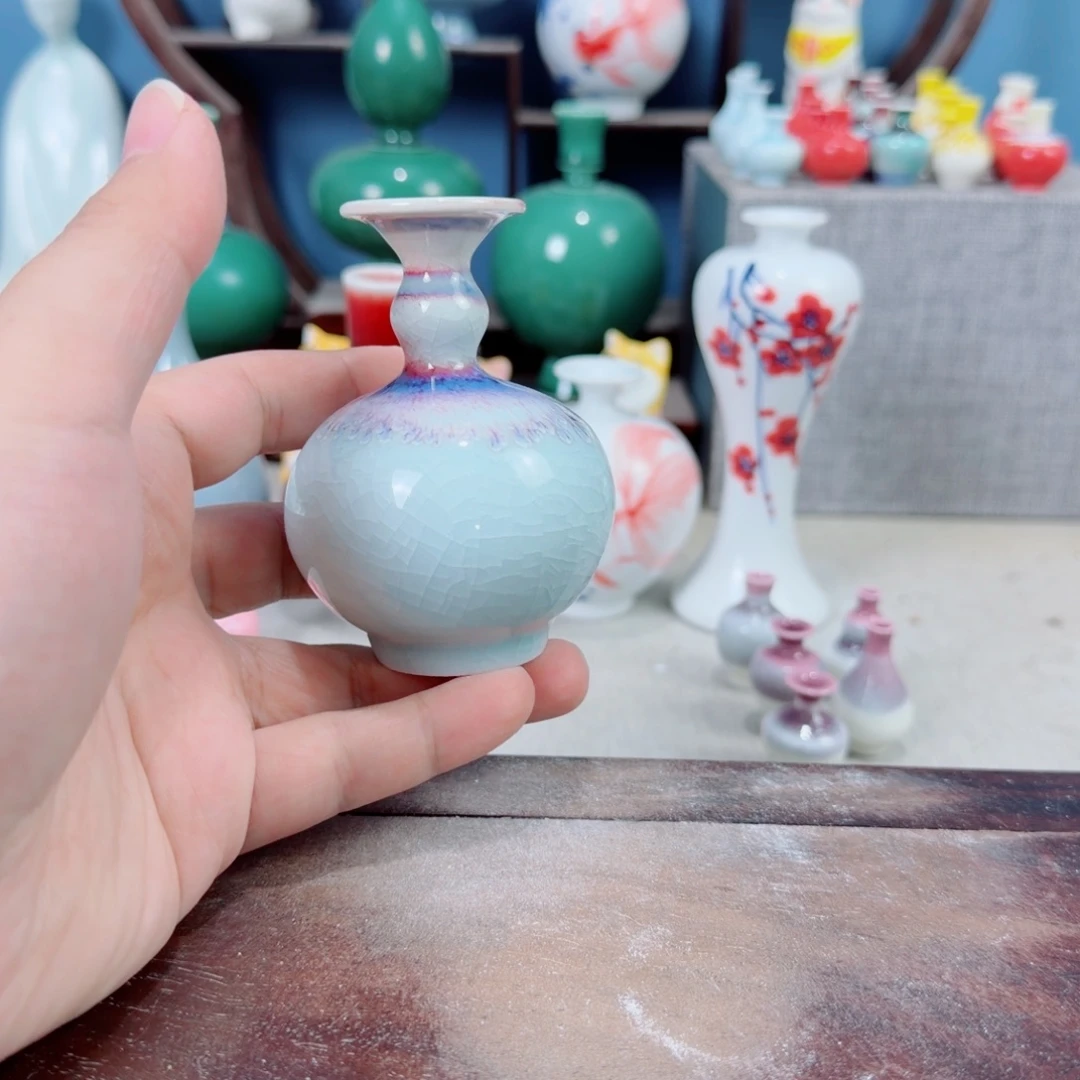 陶瓷手工小花器摆件