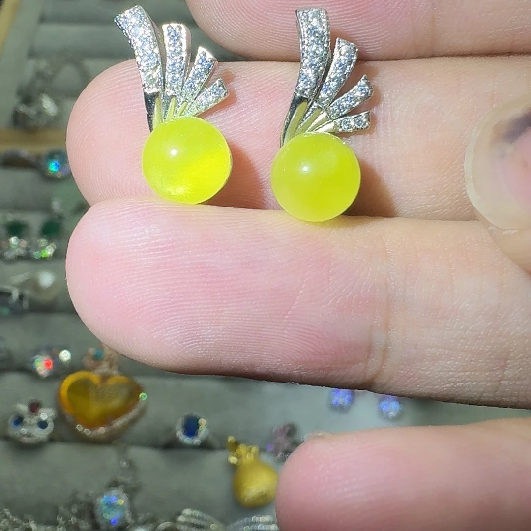 托帕石戒指银S925镶嵌