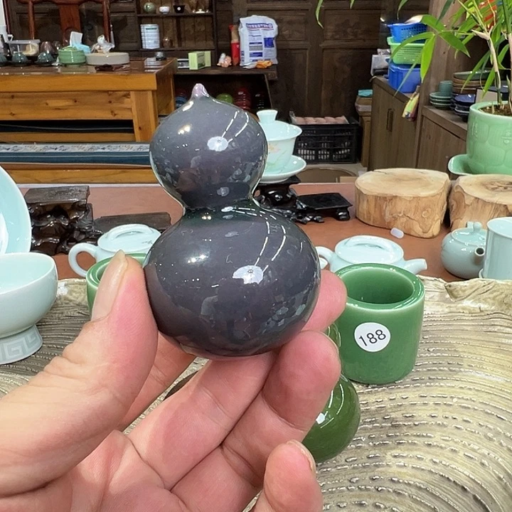 龙泉敬悦青瓷葫芦摆件