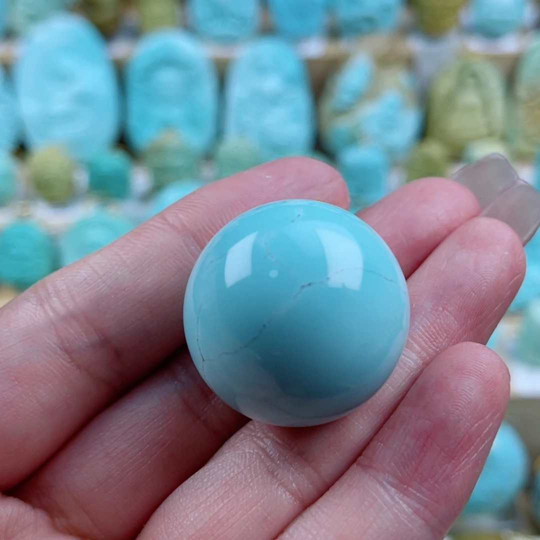 绿松石未镶嵌珠宝奇石25.6mm