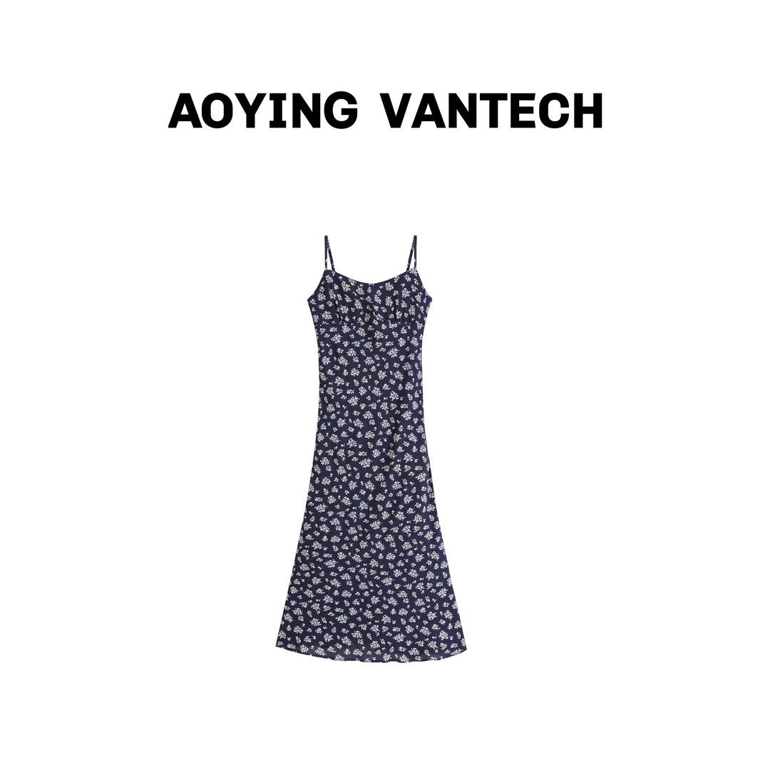 AOYING VANTECH【沙丘香草】叠穿氛围感碎花吊带连衣裙