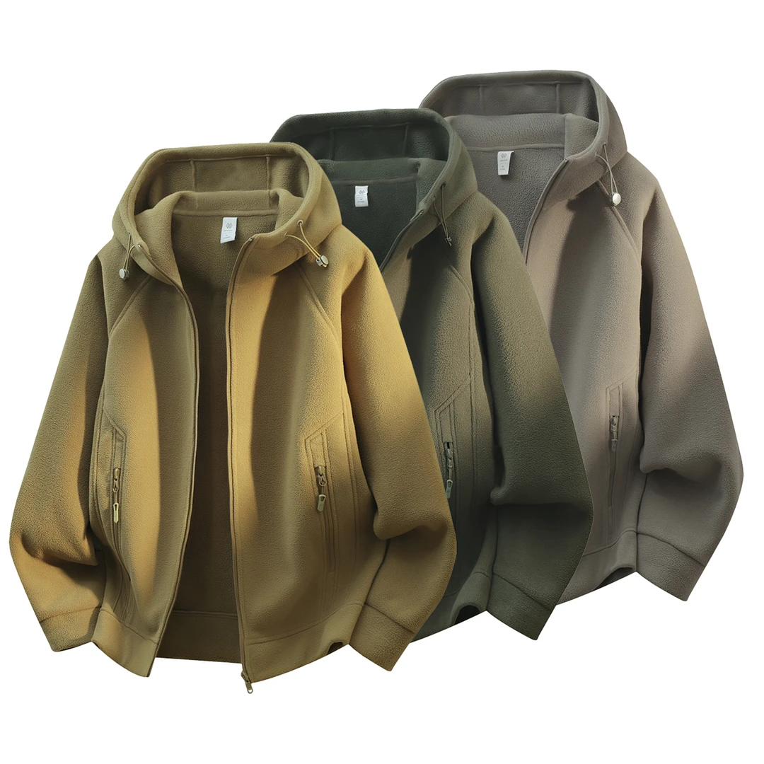 25冬新款3D裁剪一体糯米绒加厚连帽休闲国潮百搭男女同款外套2368