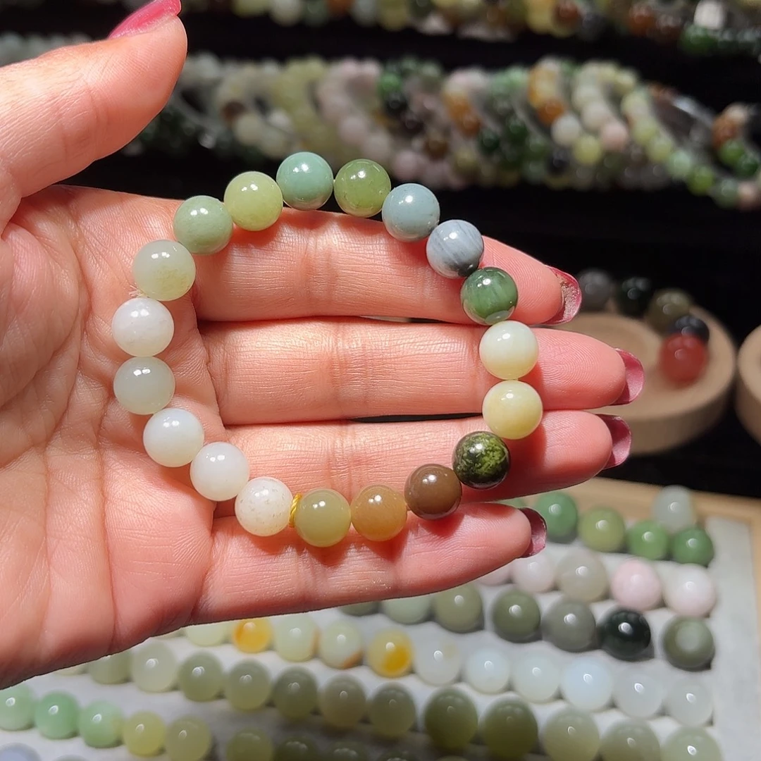 和田玉未镶嵌手串和田玉多宝手串10