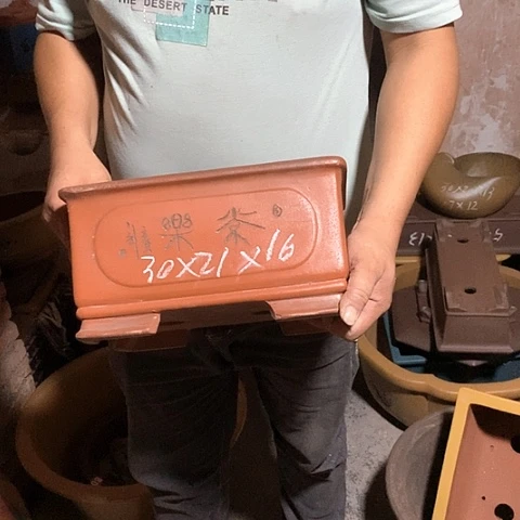 紫砂花盆手工制作