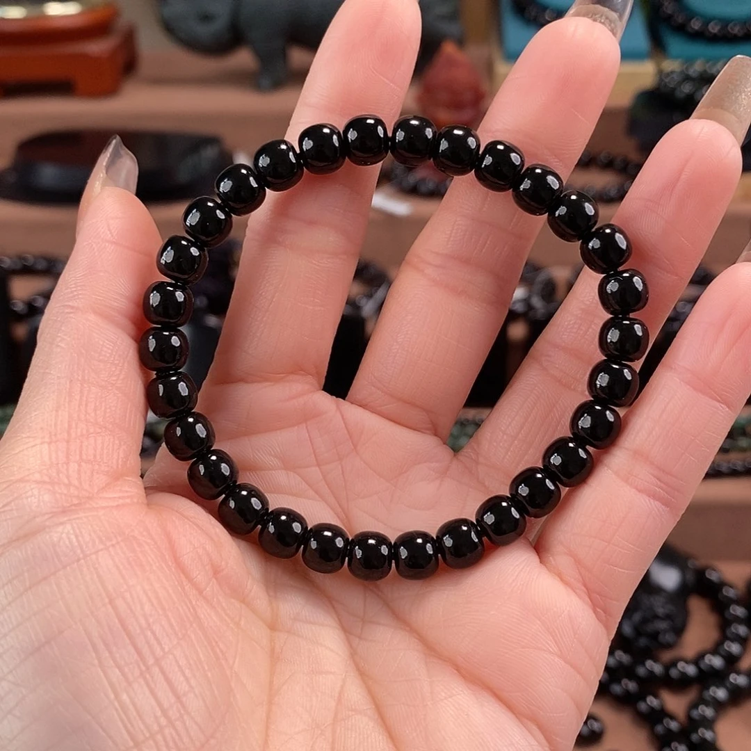 用***3和田玉未镶嵌手链7特黑