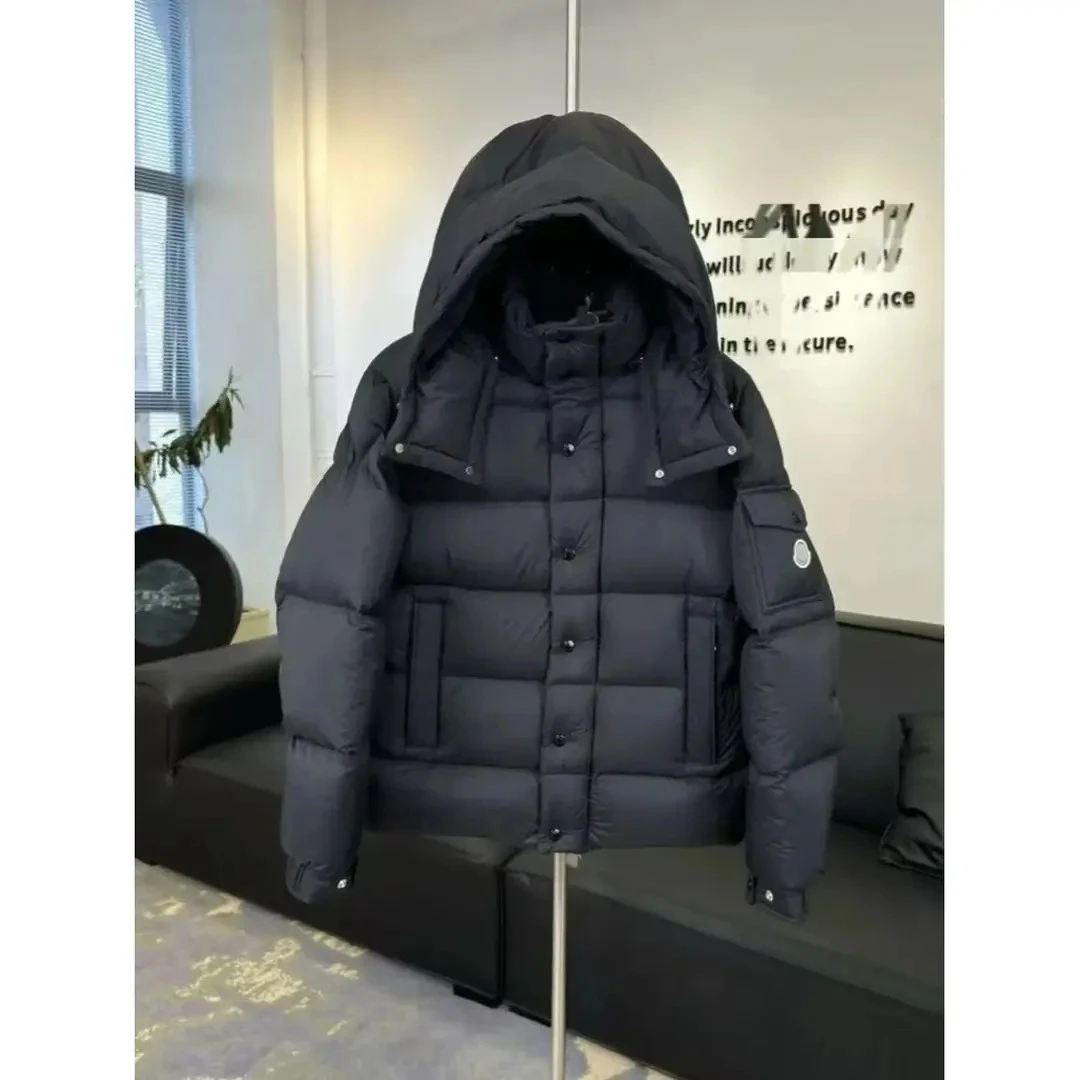 2025冬季新款欧货经典版男女款连帽雾面哑光保暖舒适羽绒服外套男