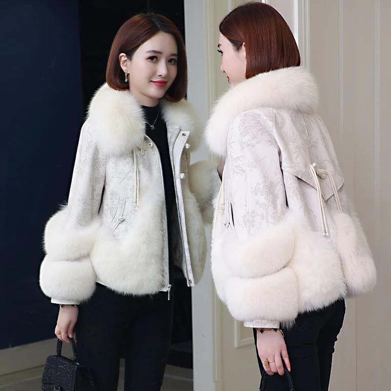 冬季新款韩版毛毛外套时尚穿搭网红气质加厚百搭宽松显瘦女士上衣