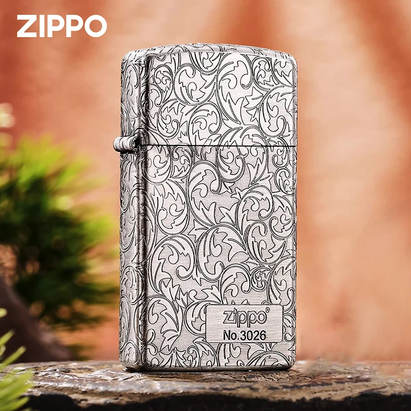 ZIPPO/之宝正品打火机 纤巧古银唐草 男士防风【媛媛打火机精选】