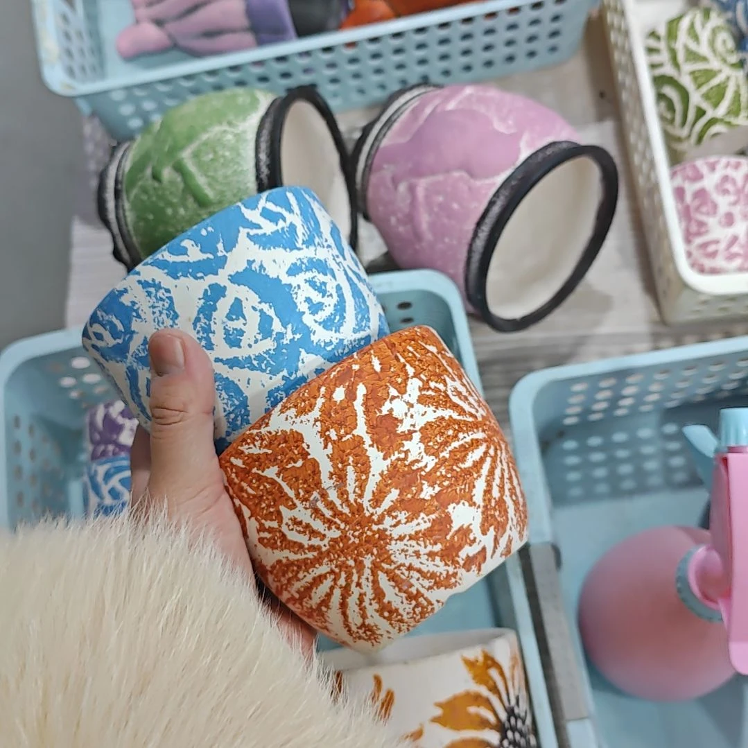 陶吸水透气的白陶花盆凑满12发货