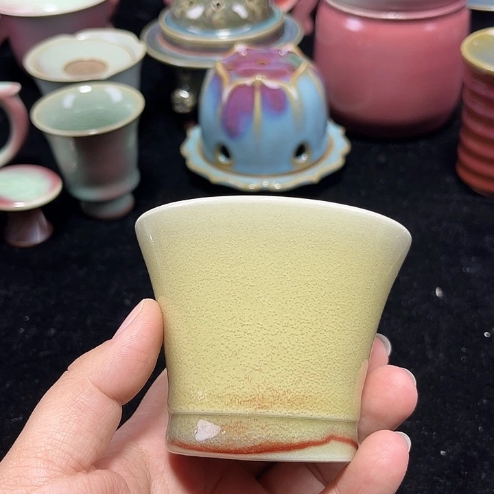 明***g陶摆件钧窑杯子钧窑杯子