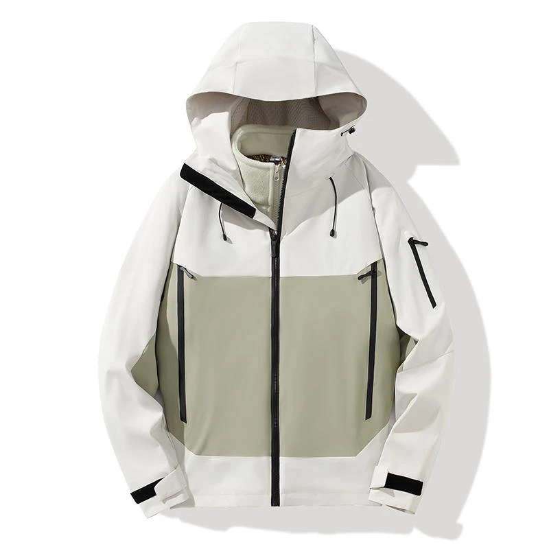 新款充气枕气囊三合一可拆卸男女款冲锋衣登山服外套