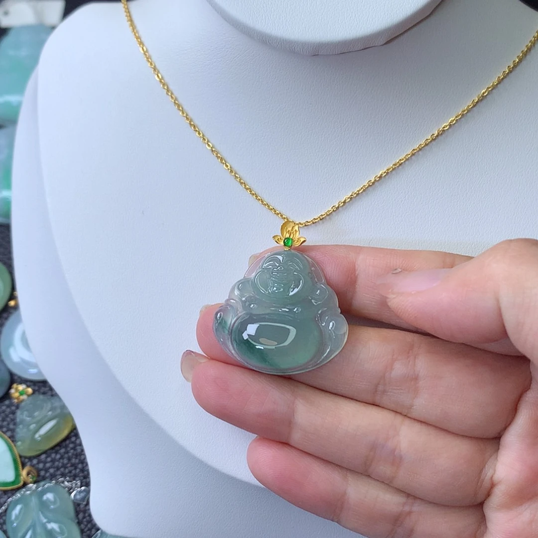 【闪购商品】吊坠(赠链)18K金镶嵌翡翠