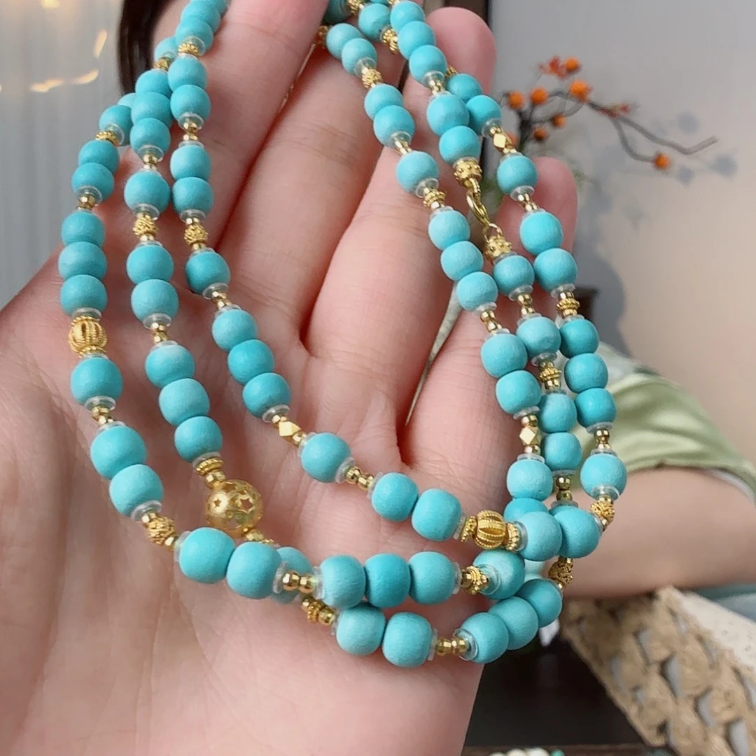 绿松石18K金镶嵌珠宝奇石