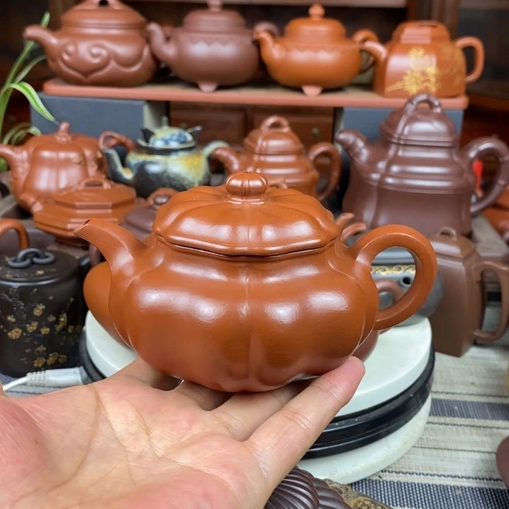 茶壶紫砂葵仿古130-230-300cc原矿赵庄朱泥特价