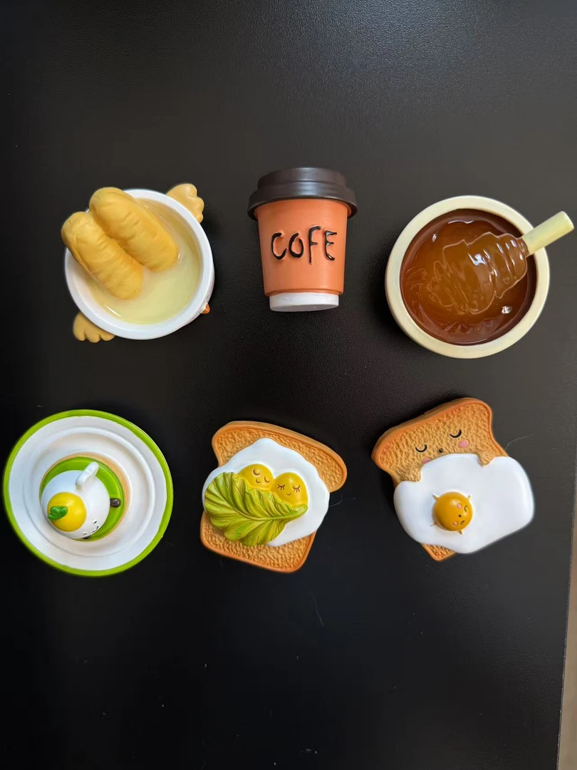 【自选】创意美食树脂立体冰箱贴兔鸭磁吸冰箱贴