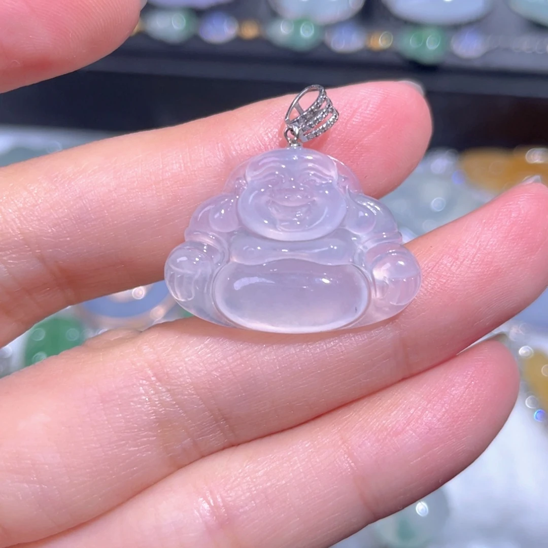 颈饰18K金镶嵌翡翠翡翠