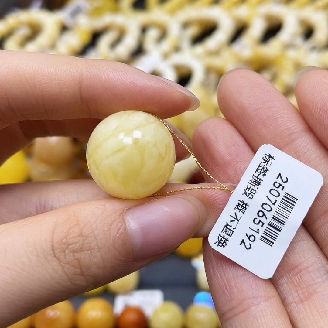 未镶嵌蜜蜡裸石圆珠18.8mm