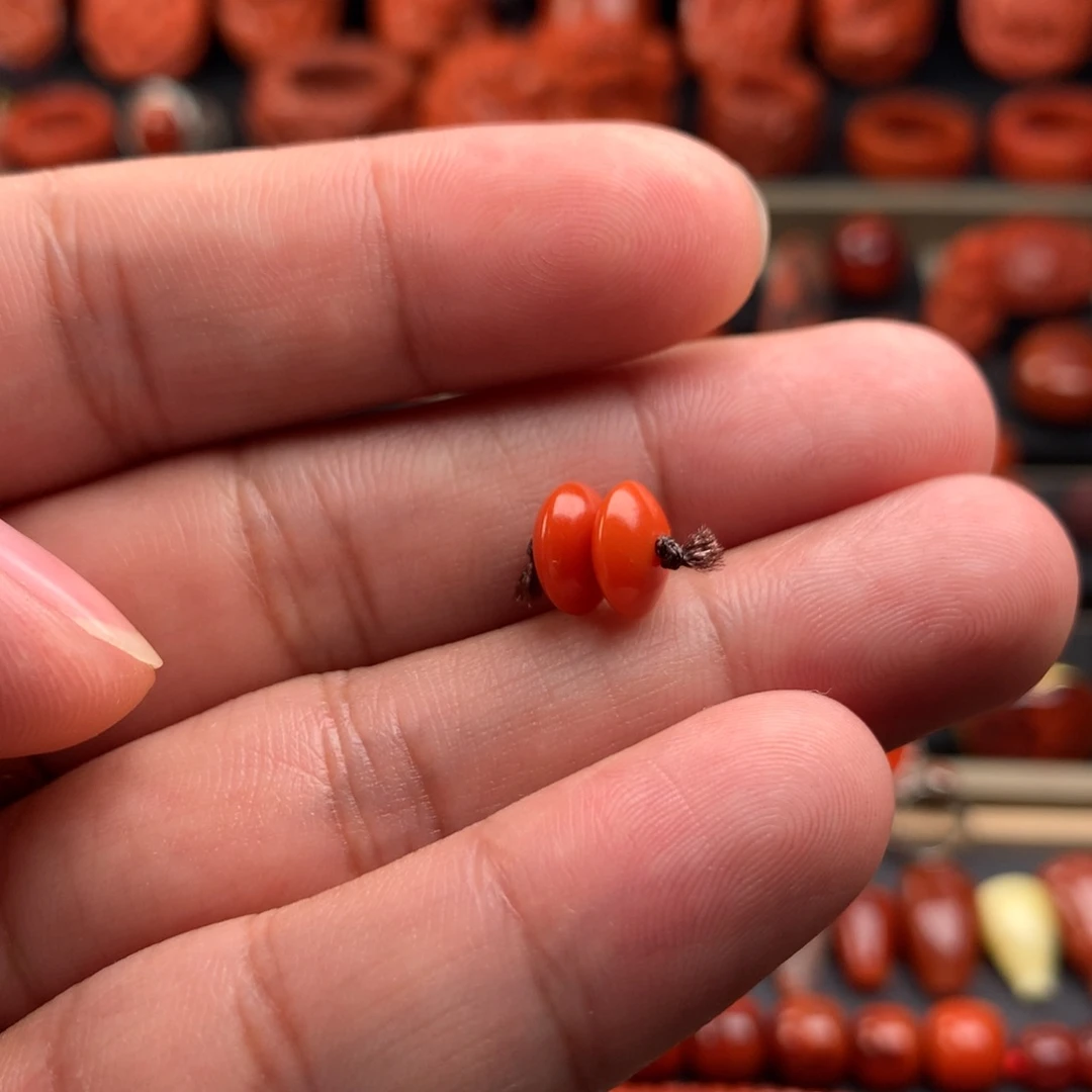 南红玛瑙飞碟隔片8+未镶嵌