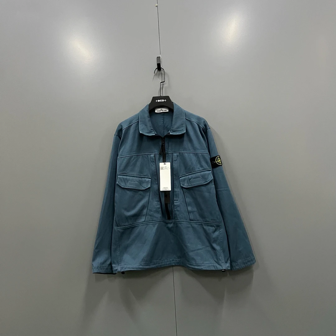 99新 maje jp918 石头岛 做旧水洗半拉链外套 L 017200