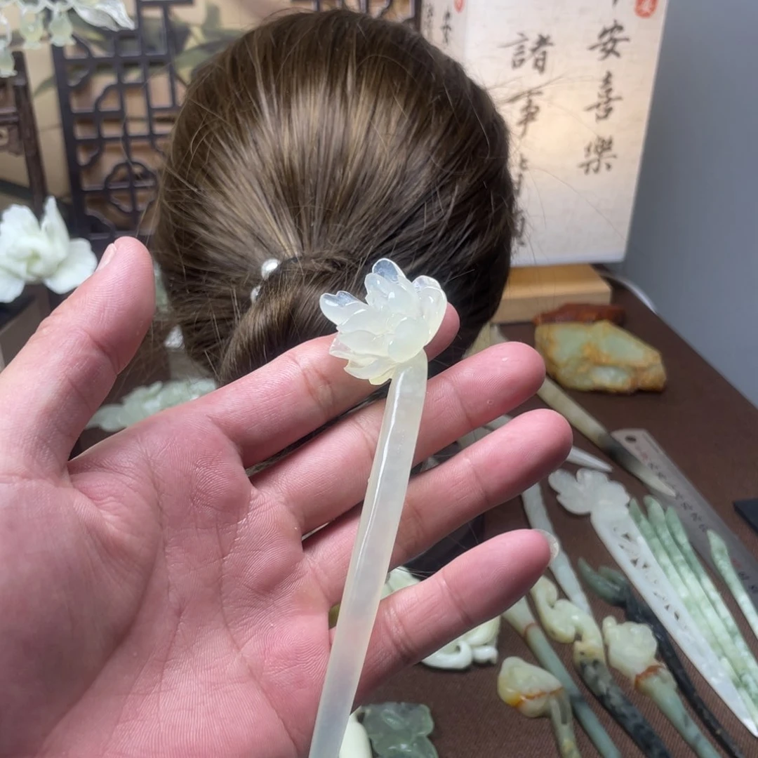 岫玉发饰未镶嵌海**阔