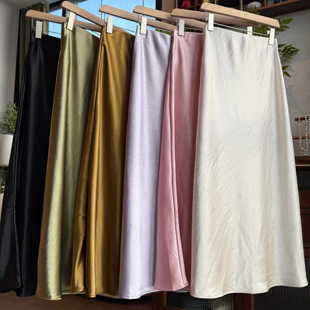 《深圳佐漫》0314春堤晓 新中式重磅醋酸气质优雅百搭半身裙