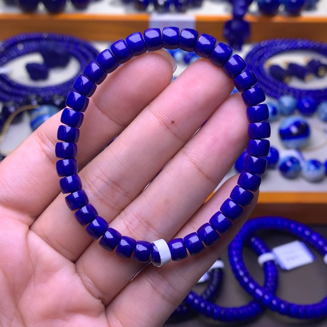 青金石未镶嵌手串6mm