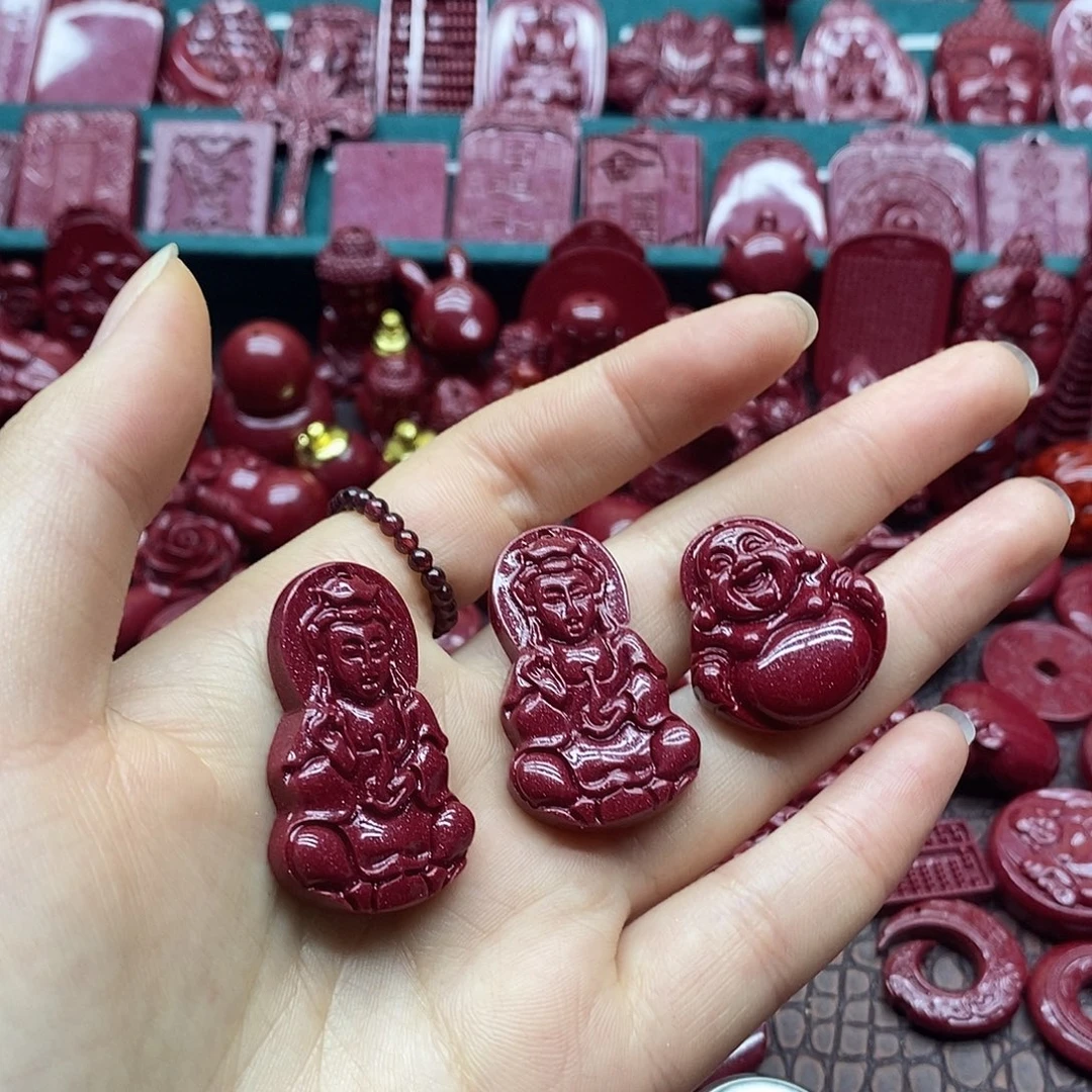 天然辰砂朱砂吊坠