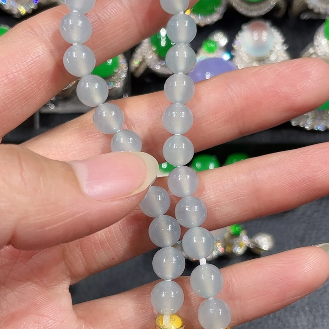 未镶嵌定制翡翠珠串