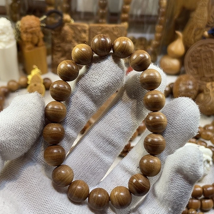 檀香木手串/手链老山檀香1.0虎皮纹奶香甜