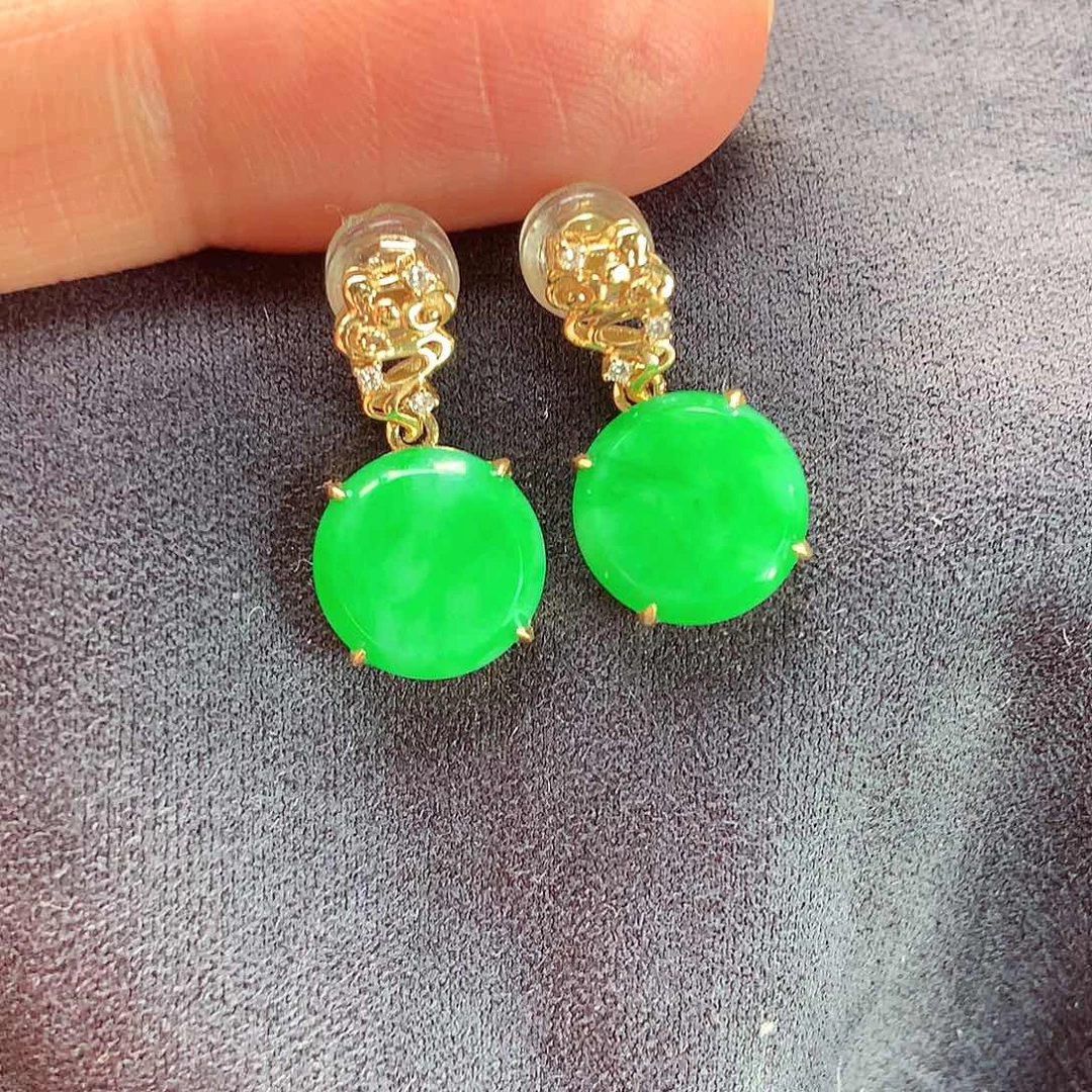 翡翠颈饰18K金镶嵌上新