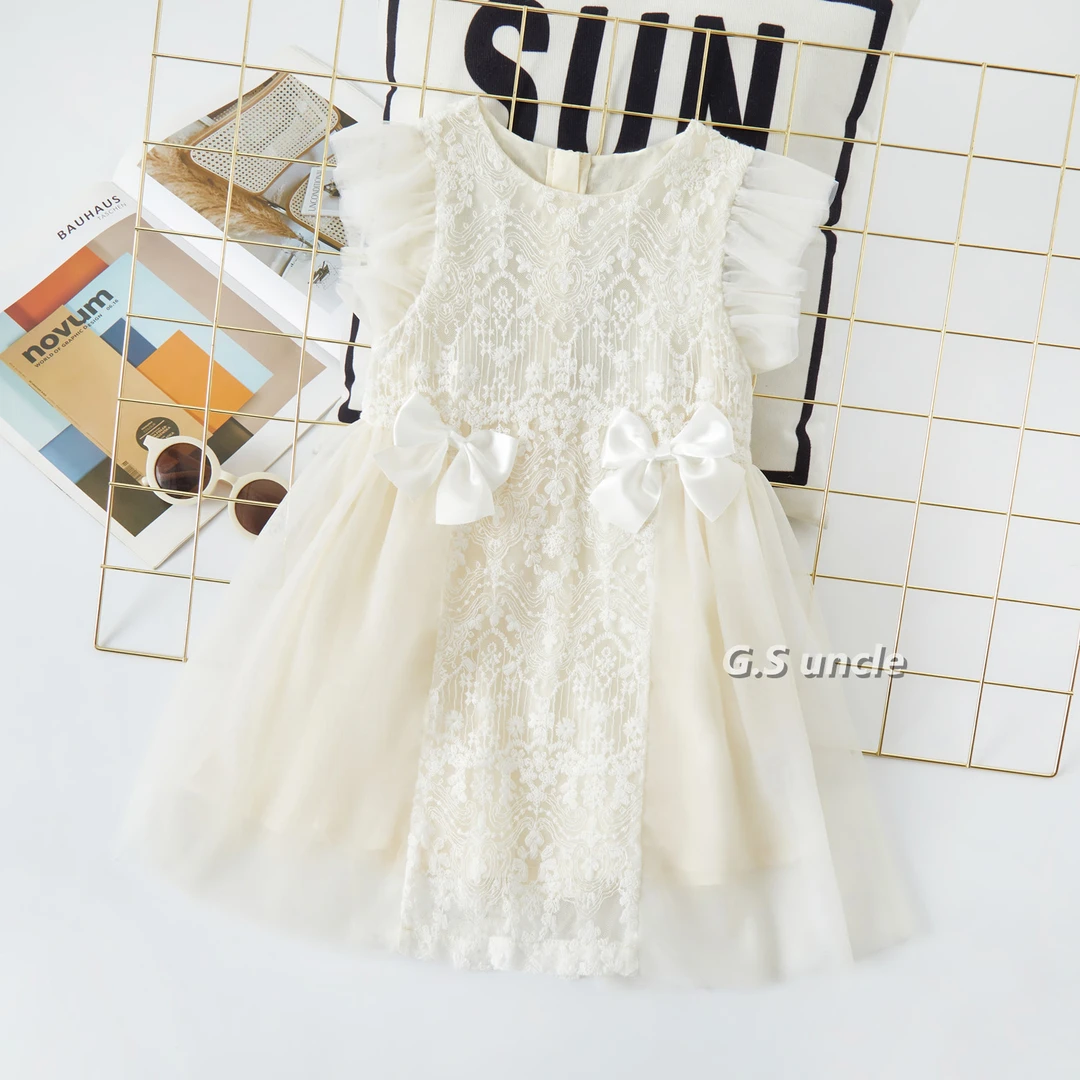 【蕾丝香草】H25076女童夏款公主裙韩版百搭长袖连衣裙洋气