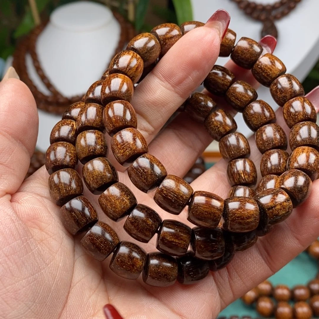 贡木手串/手链贡木10×11黑龙雪花龙