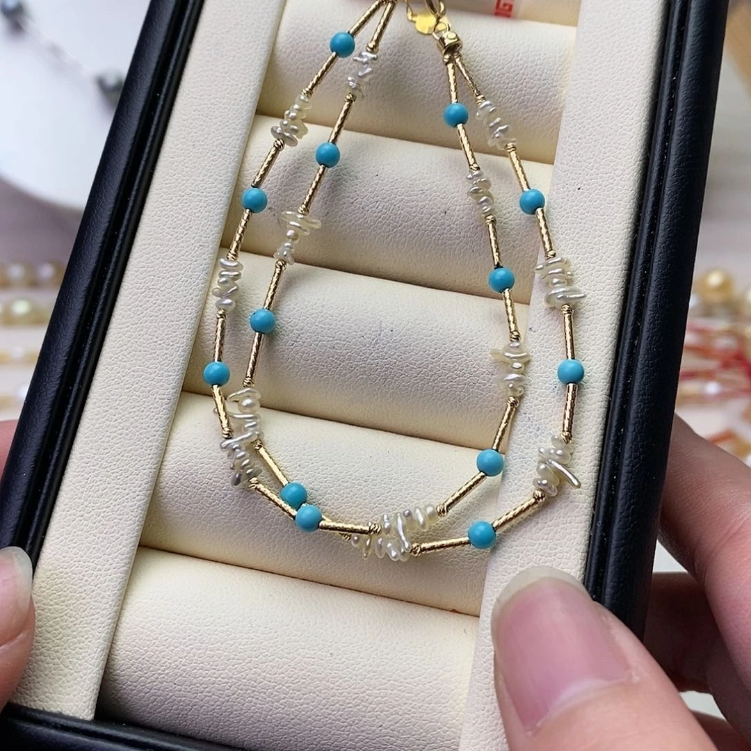 海水珍珠手绳18K金镶嵌