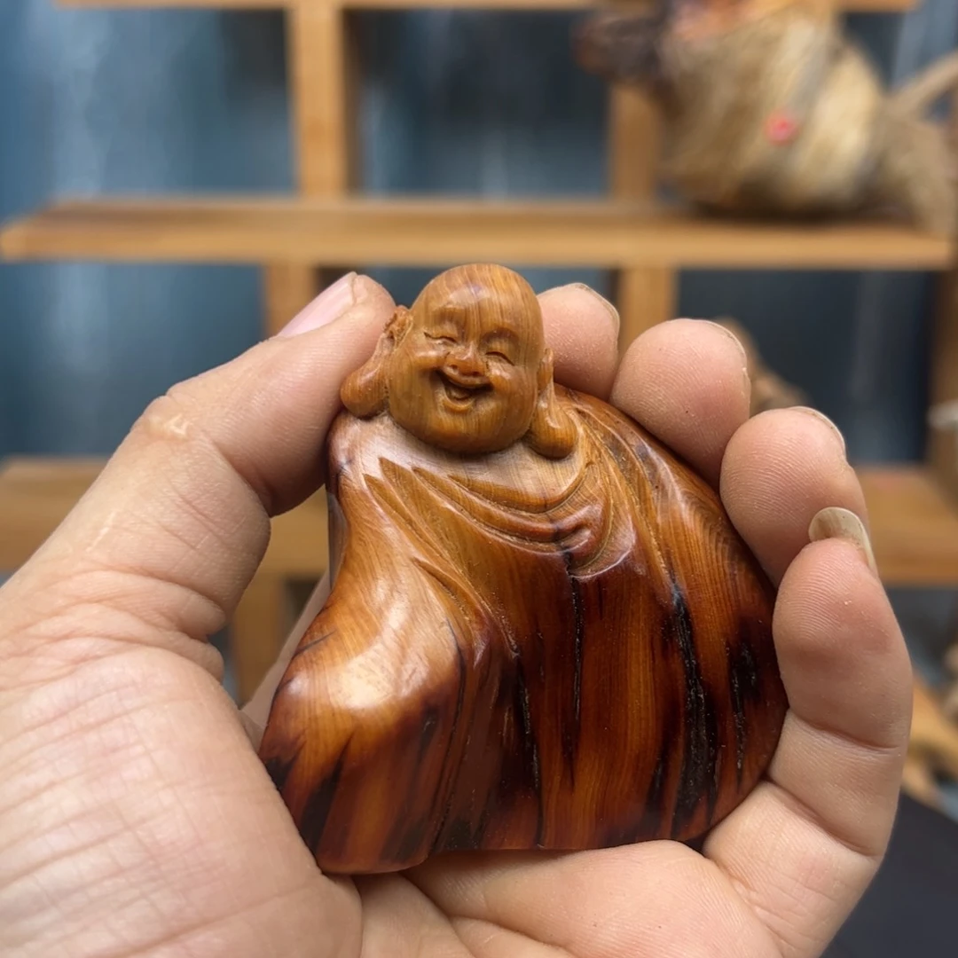 木金**腾崖柏木摆件手把件