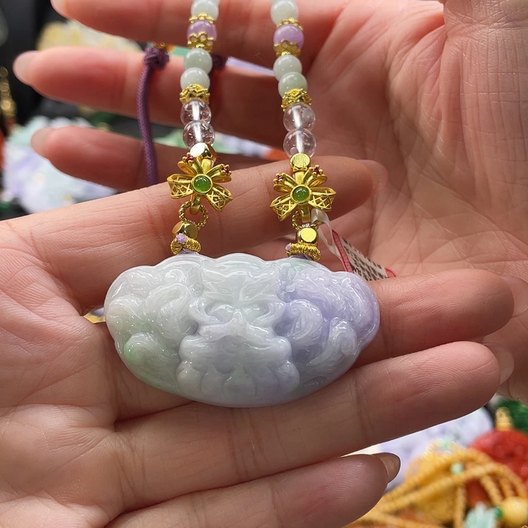 翡翠未镶嵌颈饰代编织