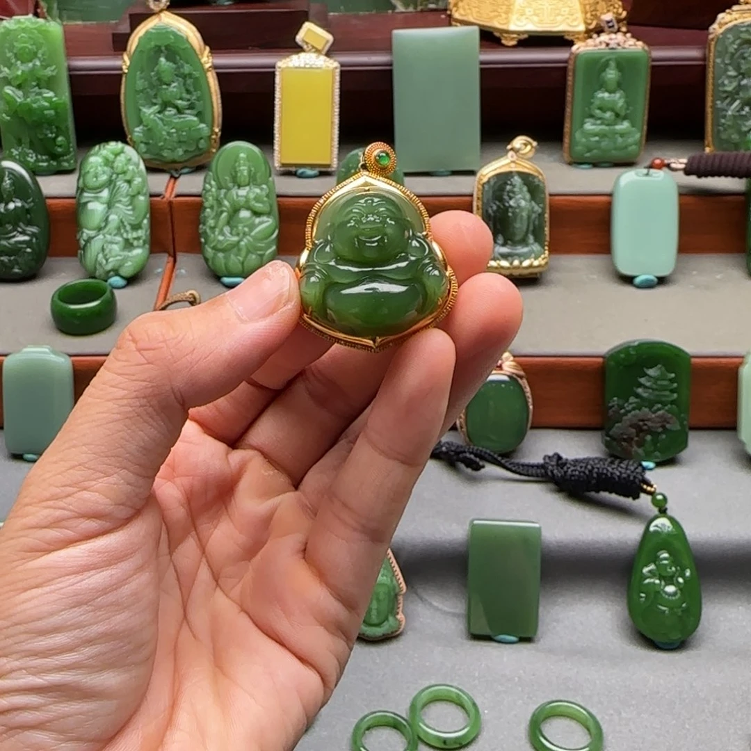 和田玉未镶嵌挂件