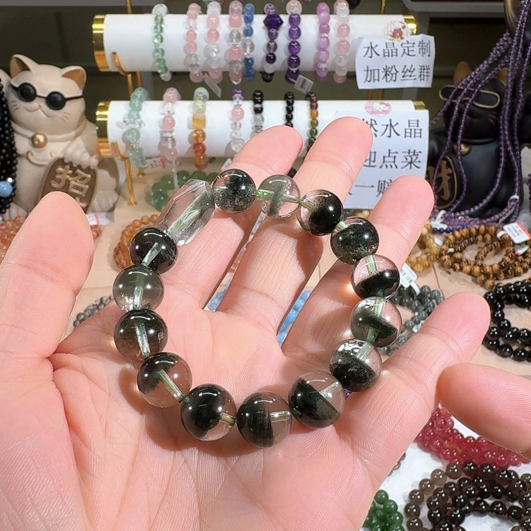 水晶手链未镶嵌小****爸绿幽灵