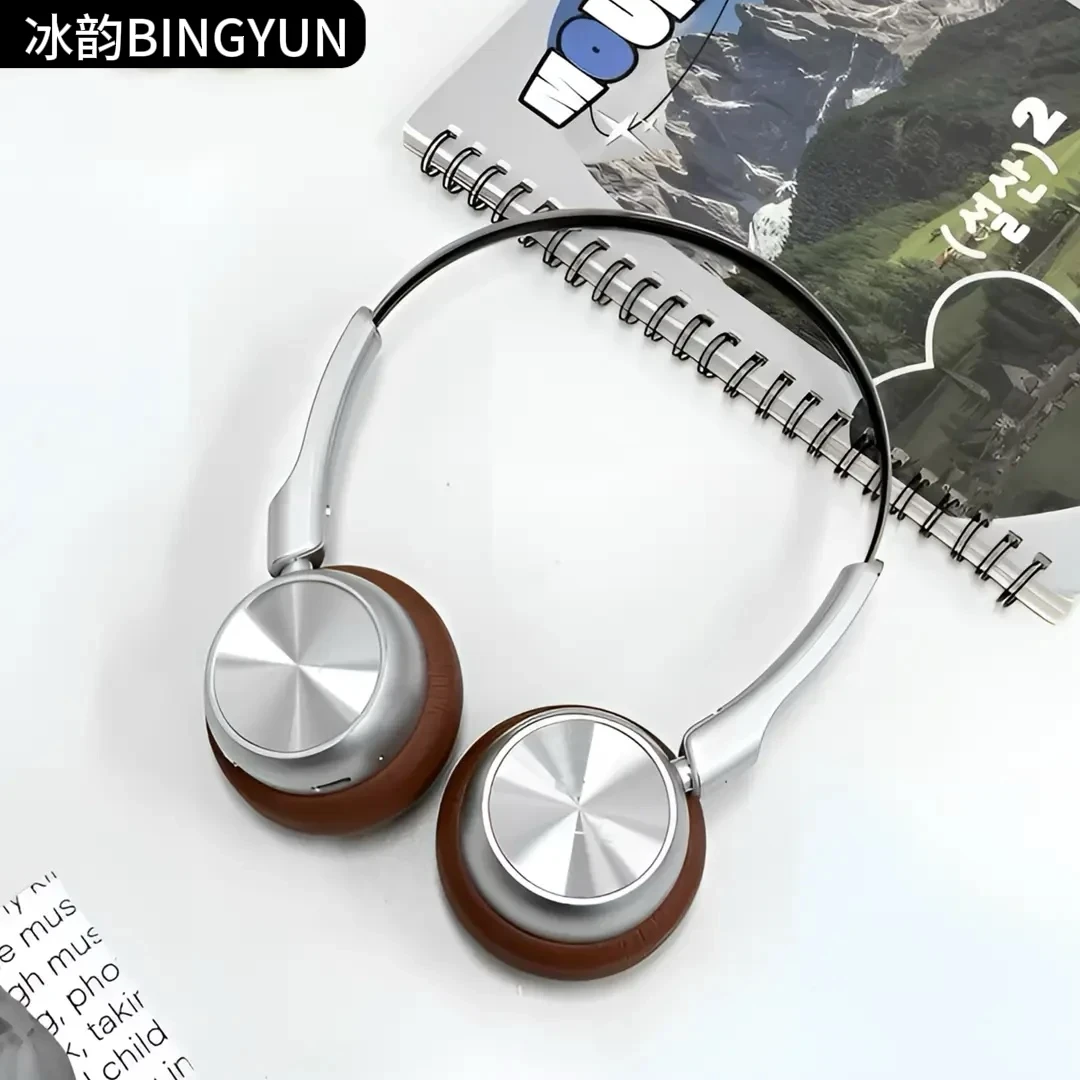 冰韵R2美式复古头戴式美拉德蓝牙无线耳机降噪经典小巧挂脖高颜值