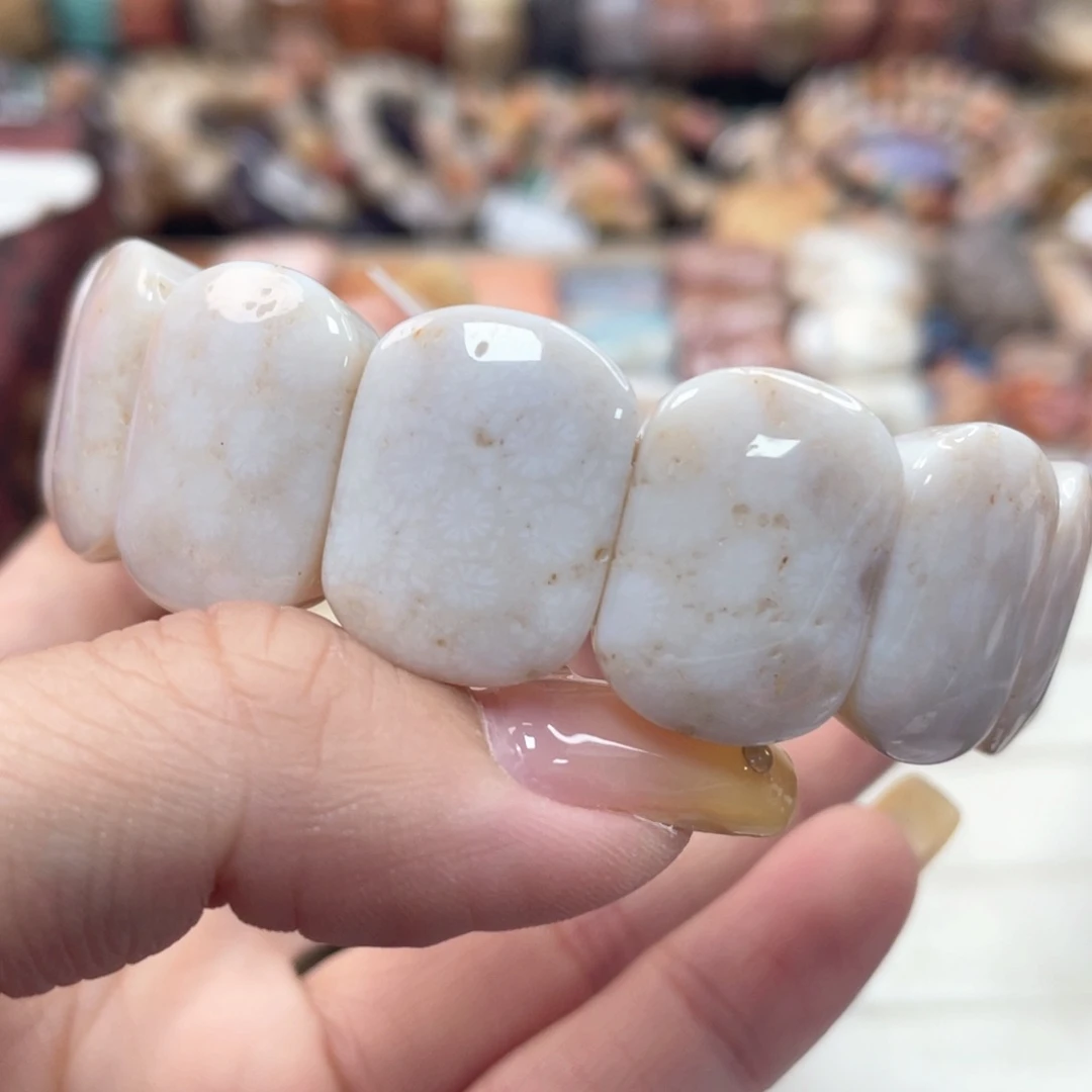 未镶嵌手链硅化珊瑚（珊瑚玉）空***后363