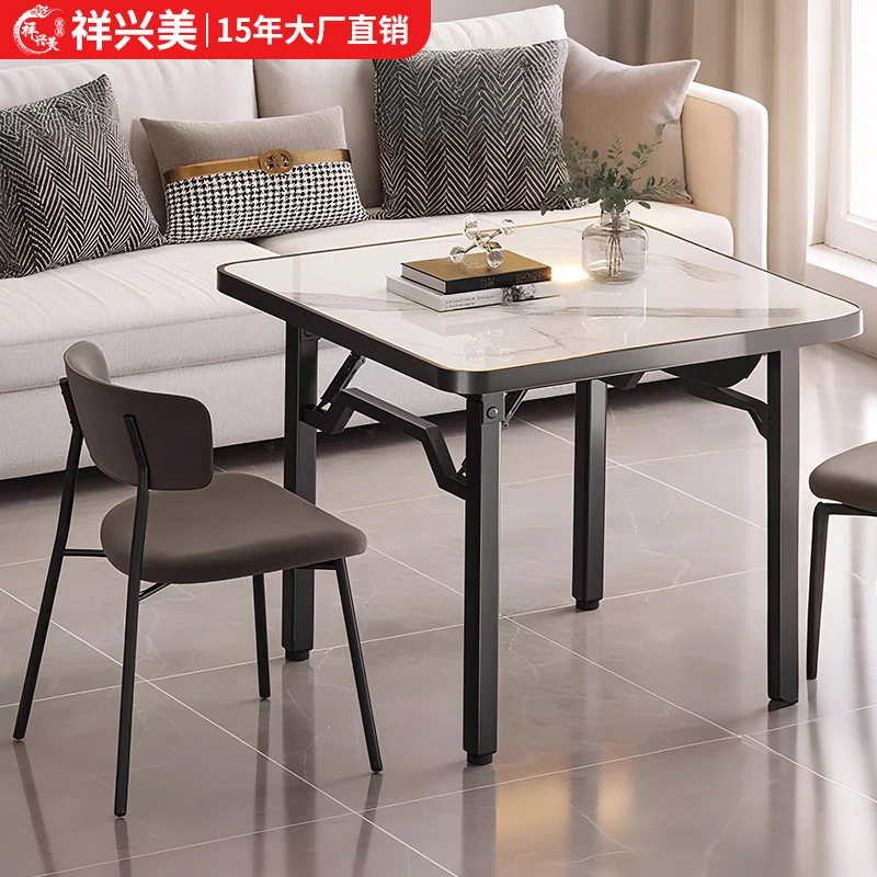 可折叠桌子餐桌家用小户型吃饭桌子掼蛋专用桌户外桌子摆摊小桌子